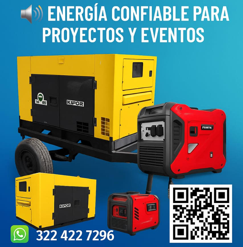 Energía confiable para proyectos y eventos.